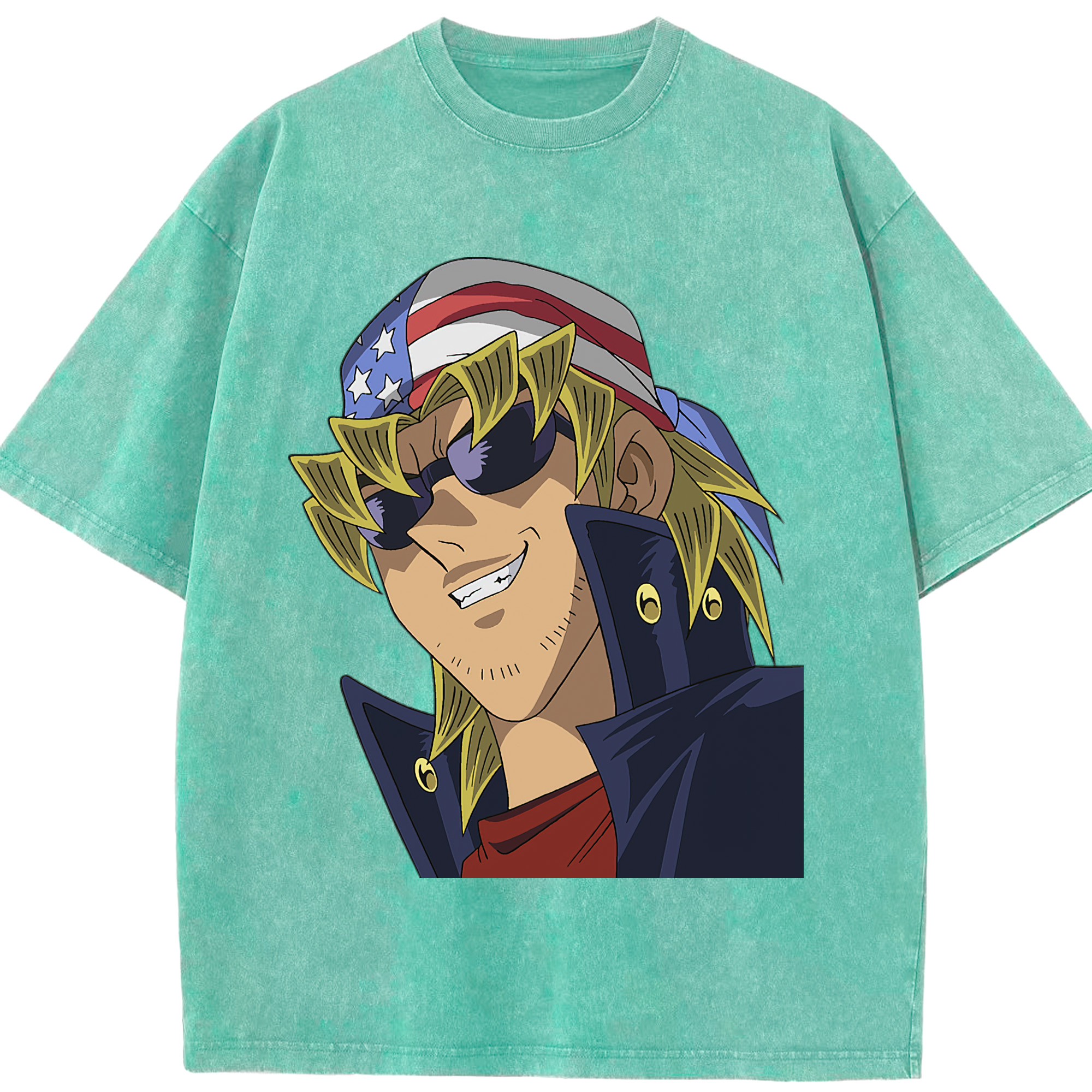 （画像用） 遊☆戯☆王 Yu-Gi-Oh! 綿100% ヴィンテージ風 半袖Tシャツ（フロントプリント）